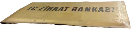 1950 T.C MERKEZ BANKASI PIRINC BOMBELİ BİNA DISI KAPI PLAKETİ