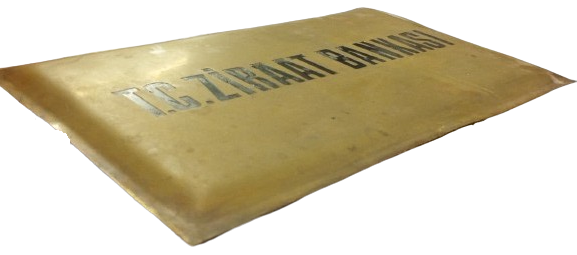 1950 T.C MERKEZ BANKASI PIRINC BOMBELİ BİNA DISI KAPI PLAKETİ