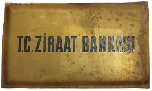 1950 T.C MERKEZ BANKASI PIRINC BOMBELİ BİNA DISI KAPI PLAKETİ