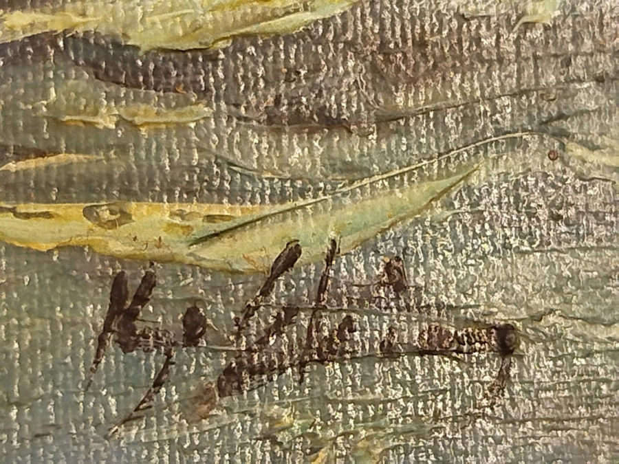 2009 KADİR EKİM SANATCI İMZALI YAGLI BOYA BOGAZDA YOLCU VAPURU TUAL YAGLI BOYA 