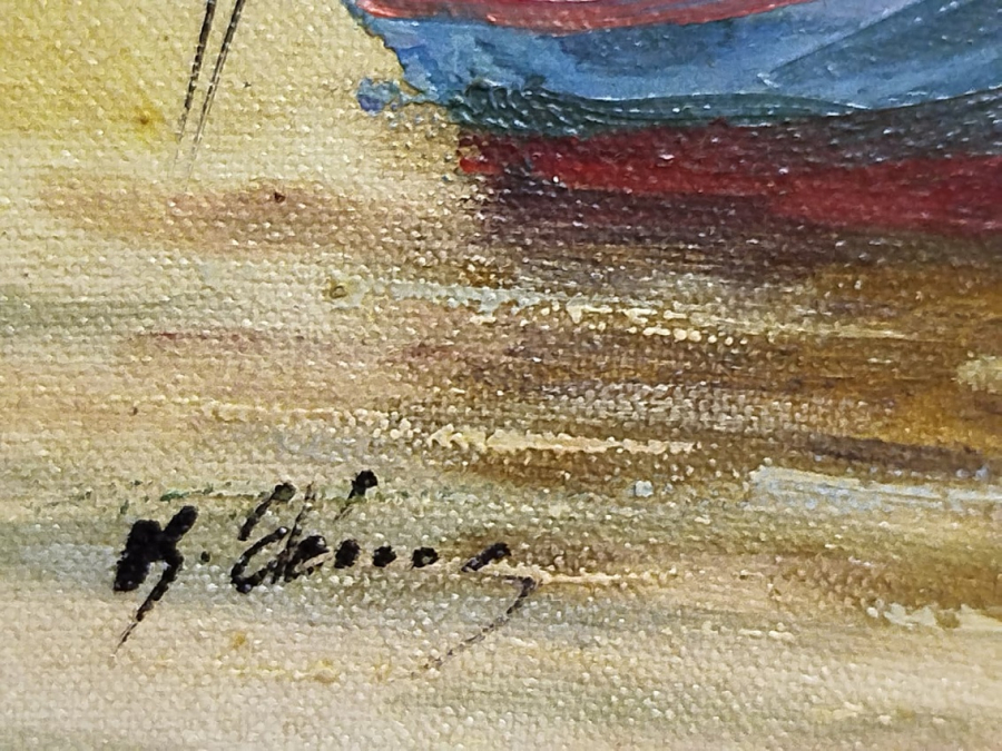 2009 KADİR EKİM SANATCI İMZALI YAGLI BOYA İSTANBUL UNKAPANI KARAKOYDE ESKİ HAL MAVNALAR