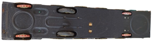 1960 INTERNATIONAL EXPRESS MF - 804 TOYS TRAIN TENEKE SURTMELİ OYUNCAK MAVİ RENKDE TREN