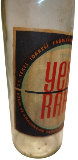 70 LİK MANTAR TIPALI TEKEL YENİ RAKI KIRMIZI TEKEL YAZILI KAGIT BOGAZ ETİKETİNE KADAR MEVCUT TAM EKSİKSİZ 