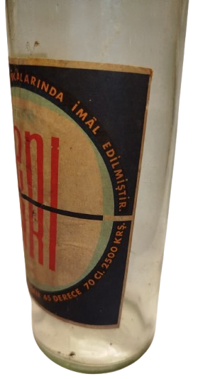 70 LİK MANTAR TIPALI TEKEL YENİ RAKI KIRMIZI TEKEL YAZILI KAGIT BOGAZ ETİKETİNE KADAR MEVCUT TAM EKSİKSİZ 