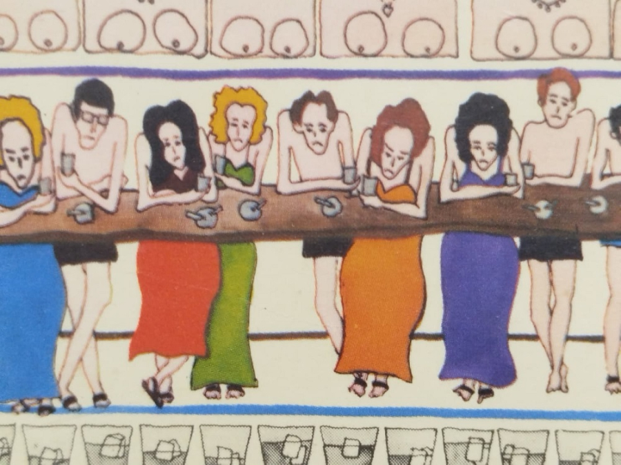  YENİ RAKI TEMALI OFSET BASKI CİZİM KARTPOSTAL MEHMET SONMEZ TASARIMI 