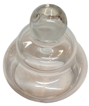 OSMANLI  KADEMELİ BOGUMLU CAM HACAMAT ŞİŞE Sİ TEPEDEN TUTMA TOPUZLU