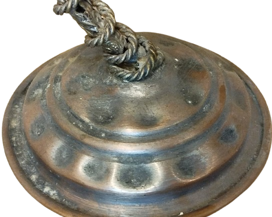 OSMANLI EL YAPIM İŞLEMELİ MELEKLİ SARI PİRİNÇ BUHURDAN AYAKLI TÜTSÜLÜK