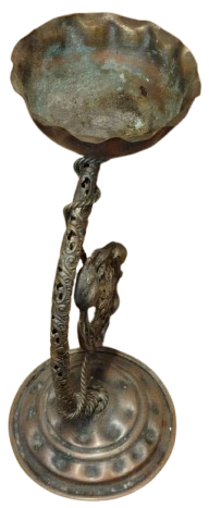 OSMANLI EL YAPIM İŞLEMELİ MELEKLİ SARI PİRİNÇ BUHURDAN AYAKLI TÜTSÜLÜK