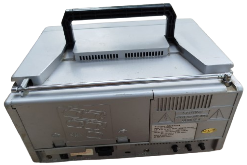 ACTION 5,5 TV CASSETTE RADIO TASINABİLİR MİNİ RADIO TEYP TELEVİZYON KAMP PİKNİK KARAVAN SİYAH BEYAZ