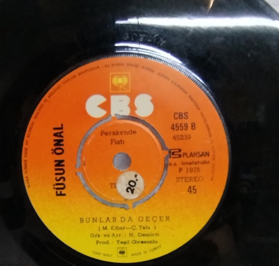 FUSUN ONAL NEDEN TUTTUN ELİMİ (ESKİ BİR HİKAYE) BUNLARDA GECER ORJINAL KAB 45 LİK PLAK