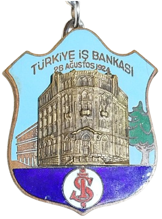 26 AGUSTOS 1924 ACILIS İCİN YAPILMIS NADİR İŞ BANKASI SICAK MİNELİ ANAHTARLIK