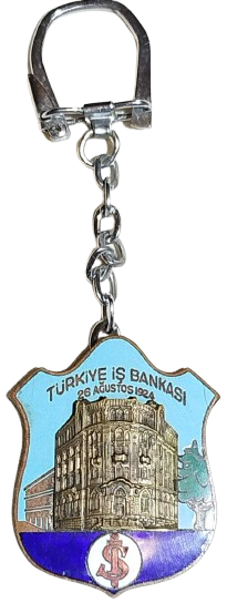 26 AGUSTOS 1924 ACILIS İCİN YAPILMIS NADİR İŞ BANKASI SICAK MİNELİ ANAHTARLIK