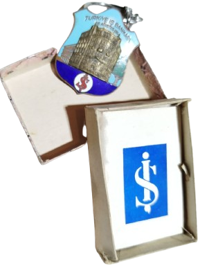 26 AGUSTOS 1924 ACILIS İCİN YAPILMIS NADİR İŞ BANKASI SICAK MİNELİ ANAHTARLIK