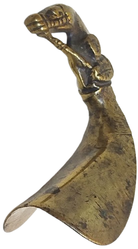 OSMANLI BRONZ EJDERHA BASLI KERATA CECECEK AYAKKABI GIYMEDE KULLANILAN