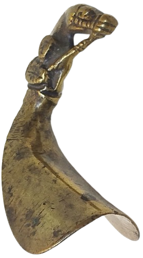 OSMANLI BRONZ EJDERHA BASLI KERATA CECECEK AYAKKABI GIYMEDE KULLANILAN