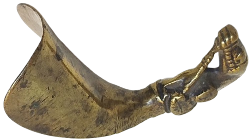 OSMANLI BRONZ EJDERHA BASLI KERATA CECECEK AYAKKABI GIYMEDE KULLANILAN