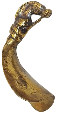 OSMANLI BRONZ EJDERHA BASLI KERATA CECECEK AYAKKABI GIYMEDE KULLANILAN