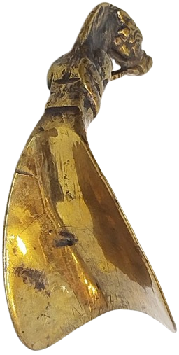 OSMANLI BRONZ EJDERHA BASLI KERATA CECECEK AYAKKABI GIYMEDE KULLANILAN