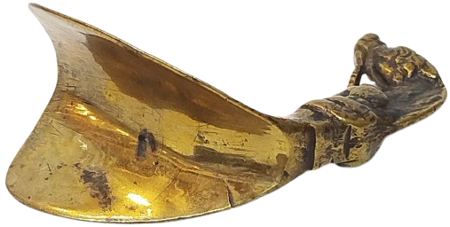 OSMANLI BRONZ EJDERHA BASLI KERATA CECECEK AYAKKABI GIYMEDE KULLANILAN