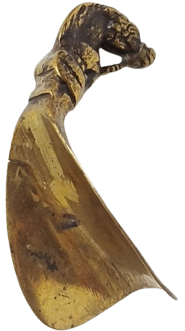 OSMANLI BRONZ EJDERHA BASLI KERATA CECECEK AYAKKABI GIYMEDE KULLANILAN