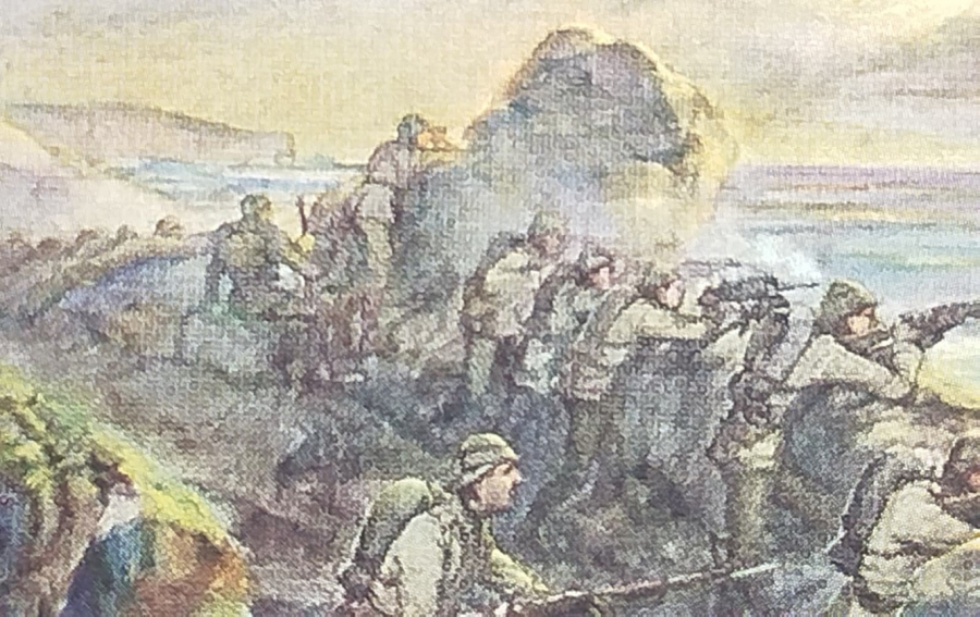 OSMANLI HİLALİAHMER KIZILAY KARTPOSTAL SAVAS SAHNELERİNDEN KESİTLER ARKASI BOS YAZISIZ