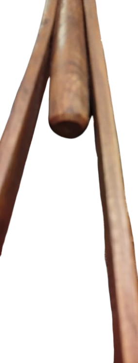 1950 KELEBEK VİDALARLA 3 BOYA AYARLANABİLİR TEK EL YAPIM KOLTUK ALTI TAHTA DEGNEK