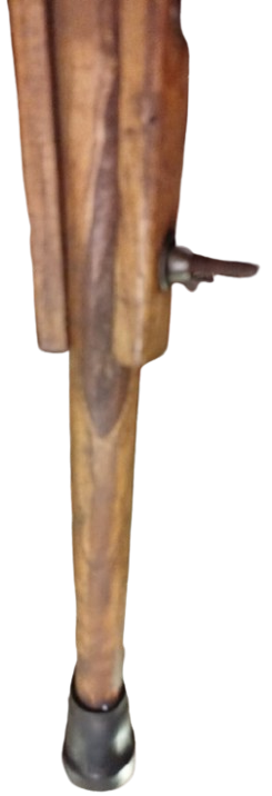 1950 KELEBEK VİDALARLA 3 BOYA AYARLANABİLİR TEK EL YAPIM KOLTUK ALTI TAHTA DEGNEK