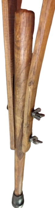 1950 KELEBEK VİDALARLA 3 BOYA AYARLANABİLİR TEK EL YAPIM KOLTUK ALTI TAHTA DEGNEK