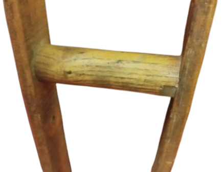 1950 KELEBEK VİDALARLA 3 BOYA AYARLANABİLİR TEK EL YAPIM KOLTUK ALTI TAHTA DEGNEK