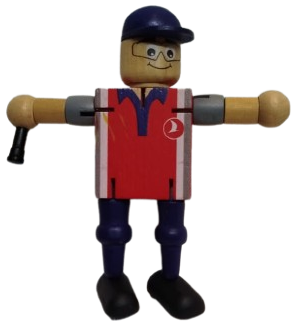 THY TÜRK HAVA YOLLARI LOGOLU PARÇALARA BÖLÜNEN HAREKETLİ AHŞAP EL BOYAMA TURKISH AIRLINES OYUNCAK 