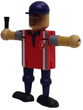 THY TÜRK HAVA YOLLARI LOGOLU PARÇALARA BÖLÜNEN HAREKETLİ AHŞAP EL BOYAMA TURKISH AIRLINES OYUNCAK 