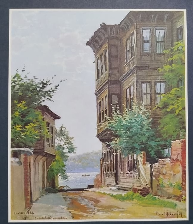 AHMET YAKUPOĞLU'NUN FIRÇASINDAN BOĞAZİÇİ (ANADOLU YAKASI) KARTON KUTUSUNDA 1920  KUTAHYA 2 EKİM 2016  KUTAHYA