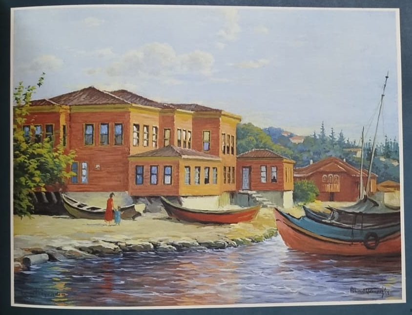 AHMET YAKUPOĞLU'NUN FIRÇASINDAN BOĞAZİÇİ (ANADOLU YAKASI) KARTON KUTUSUNDA 1920  KUTAHYA 2 EKİM 2016  KUTAHYA