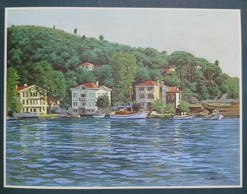 AHMET YAKUPOĞLU'NUN FIRÇASINDAN BOĞAZİÇİ (ANADOLU YAKASI) KARTON KUTUSUNDA 1920  KUTAHYA 2 EKİM 2016  KUTAHYA