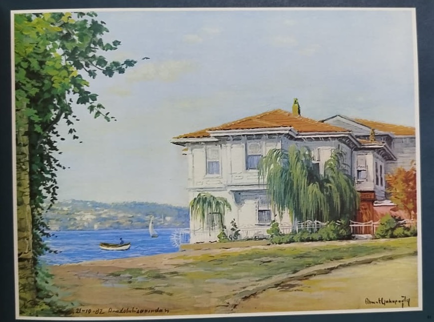 AHMET YAKUPOĞLU'NUN FIRÇASINDAN BOĞAZİÇİ (ANADOLU YAKASI) KARTON KUTUSUNDA 1920  KUTAHYA 2 EKİM 2016  KUTAHYA