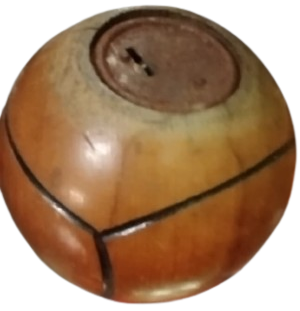 YAPIKREDİ BANKASI AHSAP TOP KUMBARA ALT KAPAK SERİ NUMARALI