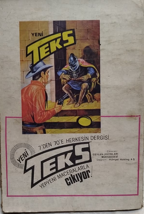 1970 KİNOVA ÇİZGİ ROMAN NO:4 KARA KARTAL  NADİR KOLEKSİYON