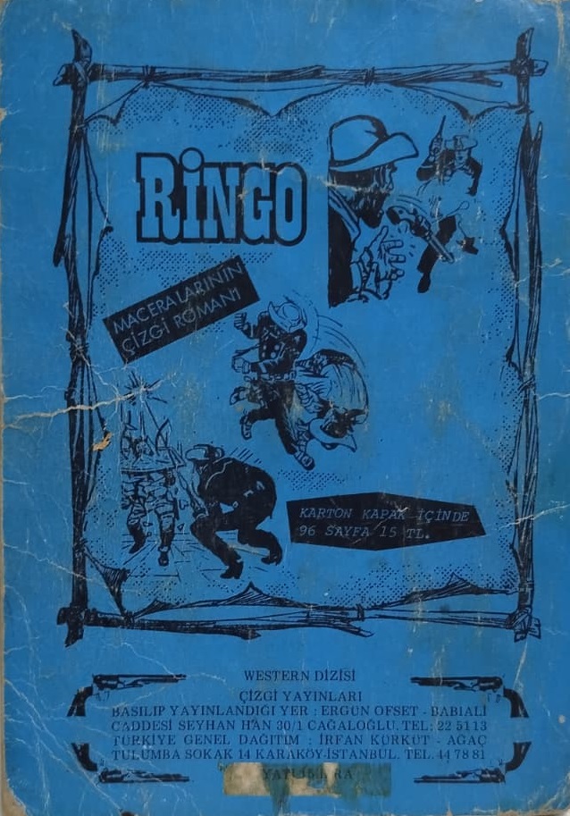 KAMARRO NADİR BİR WESTERN TARZI ÇİZGİ ROMANDIR  MACERACI KOVBOY KAMARRO’NUN HİKÂYELERİ