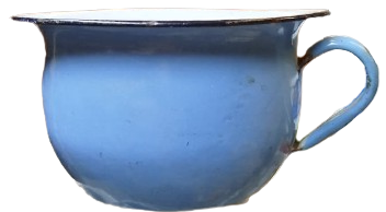 1950 EMAYE COCUK LAZIMLIK OTURAK MAVİ BEYAZ RENKLERDE KULPLU