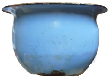 1950 EMAYE COCUK LAZIMLIK OTURAK MAVİ BEYAZ RENKLERDE KULPLU