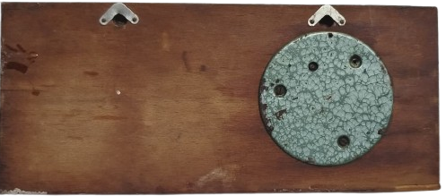 TERMOMETRE BAROMETRE YAGMUR  BASINC DERECE TEK AHSAP PANELDE  CİFT KARE ONLERİ CAMLI PANDULLU