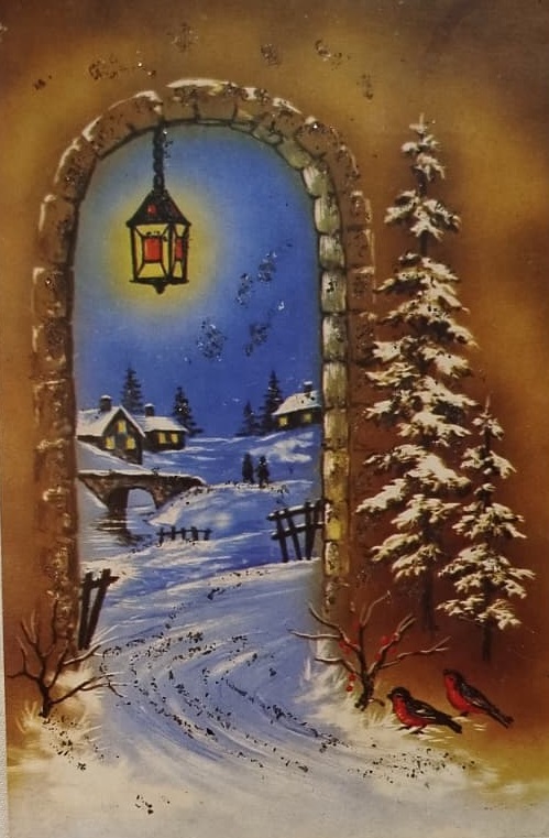 1970 UZERİ PIRILTILI PARLAK SİMLİ YENİ YIL BAYRAM TEBRİK KARTI 10 ADET ARKASI BOS YAZISIZ