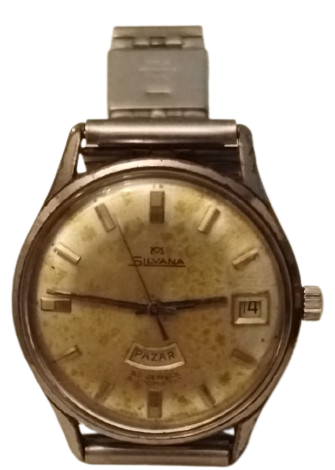 SILVANA 20 JEWELS AUTOMATIC  SWISS TAKVİM GUN TURKCE GOSTERGELİ OTOMATİK KOL SAATİ