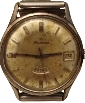 SILVANA 20 JEWELS AUTOMATIC  SWISS TAKVİM GUN TURKCE GOSTERGELİ OTOMATİK KOL SAATİ
