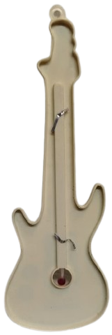 TERMOMETRE EV İCİ SICAKLIK  SOGUKLUK OLCER DERECE CAM CUBUK İCERSİNDE KIRMIZI CIVA PLASTİK ELECTRO GİTAR FORMDA  