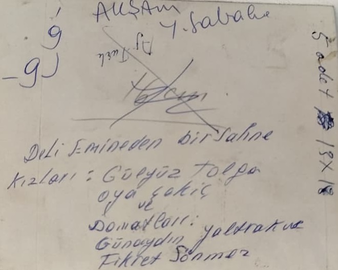 DELİ EMİNE OYUNUNDAN TİYATRO DA CEKİLMİS BİR SAHNE ORJINAL FOTOGRAF