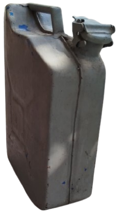 2. DUNYA SAVASI JEEP ASKERİ BENZİN BİDON GALON 25 LİTRE TASIMA KULP CONTALI KİLİTLİ KAPAK