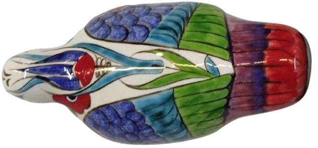 KUTAHYA SERAMİK EL YAPIM EL BOYAMA GÜVERCİN KUŞ BİBLOSU SANATCI İMZALI 