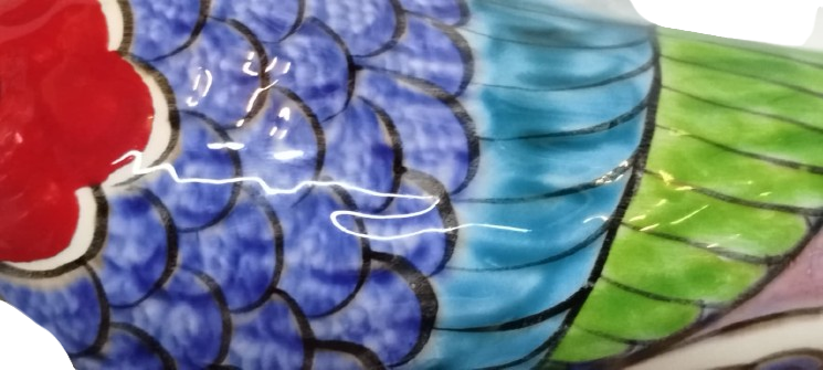 KUTAHYA SERAMİK EL YAPIM EL BOYAMA GÜVERCİN KUŞ BİBLOSU SANATCI İMZALI 