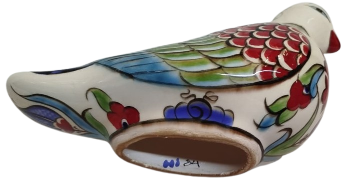 KUTAHYA SERAMİK TAMAMI  EL YAPIM VE BOYAMA  SANATCI İMZALI GÜVERCİN KUŞ